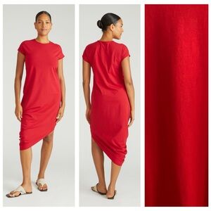 Universal Standard Red Iconic Geneva Pima Cotton Dress 18